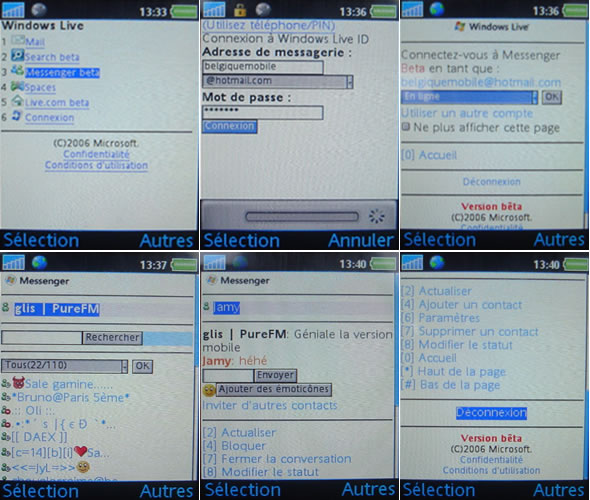 Portail Mobile Windows Live.com