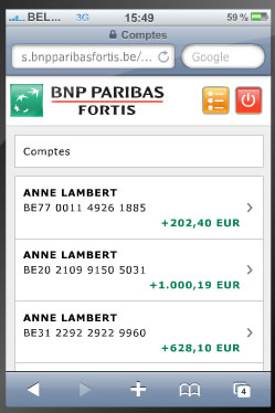 BNP Paribas Fortis Mobile Banking