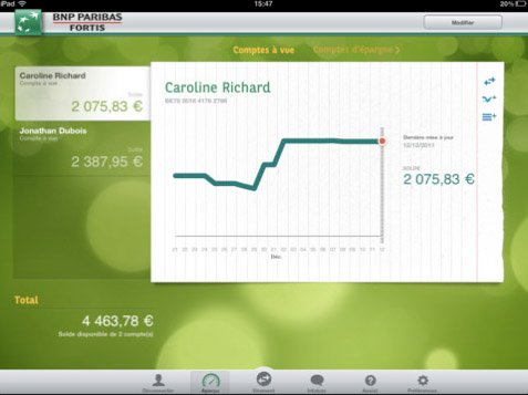 BNP Paribas Fortis iPad