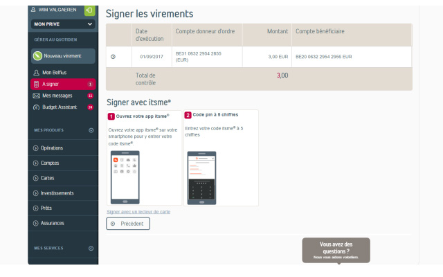 Les services en ligne de Belfius acceptent « itsme » - BeMobile