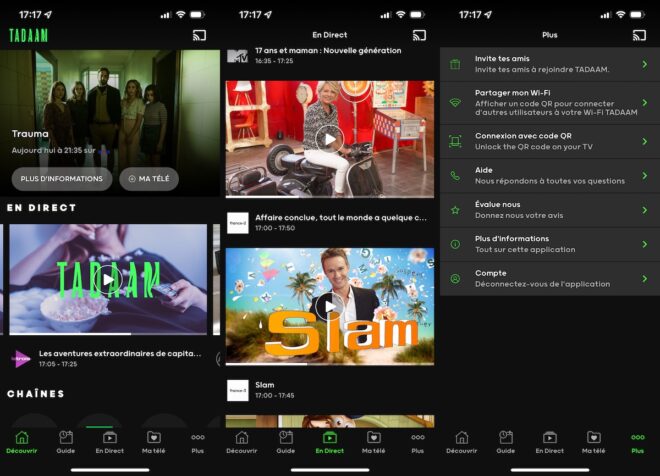 Captures d'écran de tadaam TV sur iphone