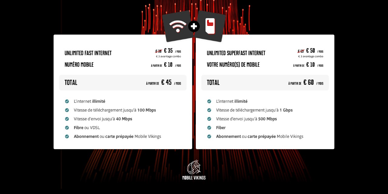 à la maison Mobile Vikings Test (VDSL et fibre optique)