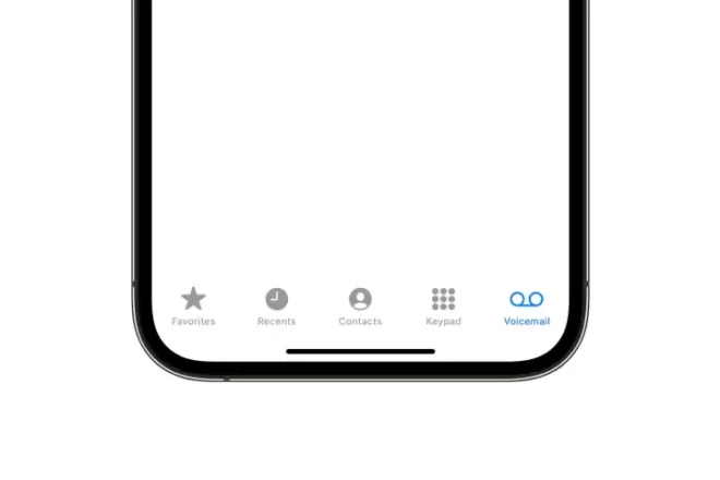 Capture écran de messagerie visuelle sur iphone