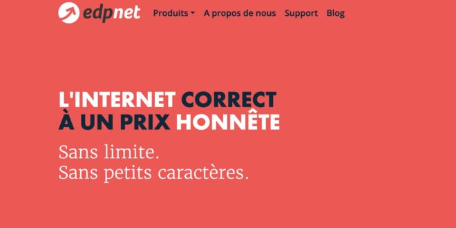 Page d'accueil du site edpnet en 2023