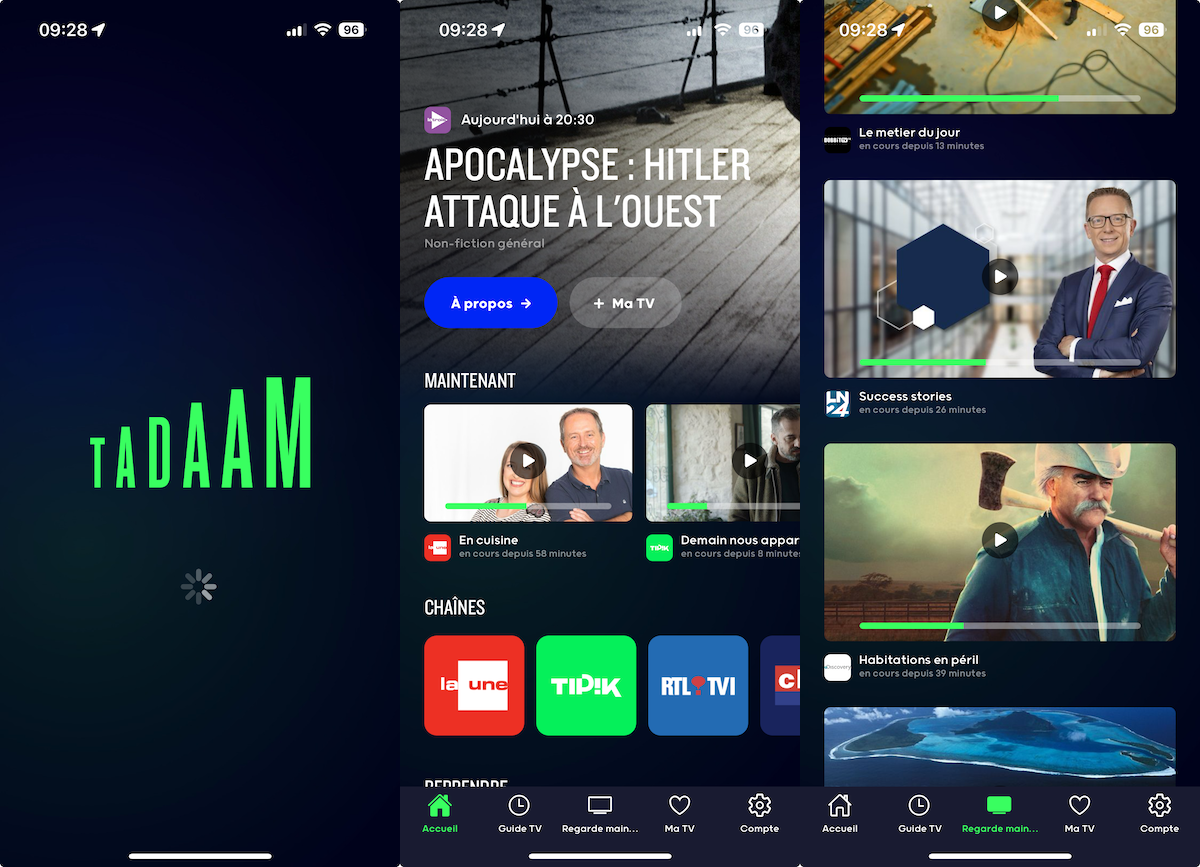 Interface de Tadaam TV en 2023